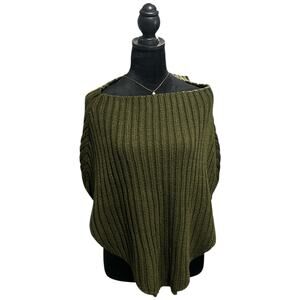 Echo Design Green Boatneck Sweater Shawl – NWT, One Size